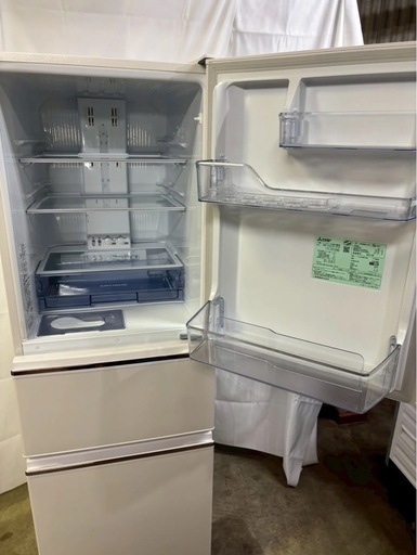 【成約済み】【6ヶ月保証】三菱電機 3ドア冷蔵庫 MR-CX27D-W 2019年製 272L