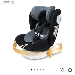 【運搬可能！】LETTAS チャイルドシート 360° 回転式 0歳から12歳頃　ISOFIX・シートベルト固定両対応  の画像