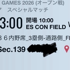 【3割引】3月8日 ファイターズ オープン戦チケット 2枚組の画像