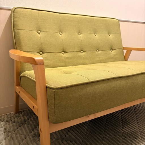 ソファ　ニトリ　グリーン　おまけ:スリッパセット