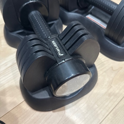 MOJEER ダンベル 可変式 11kg アジャスタブルダンベル 2個セット 2.2~11kg 5段階調節