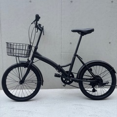【6万で購入】折りたたみ自転車 黒 20インチ 美品 ミニベロ HIPHOP アメ村 堀江 ストリート【早い者勝ち】 の画像