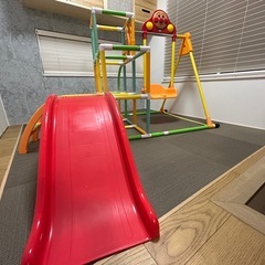 アンパンマン　ジャングルジム　すべり台付き　美品の画像