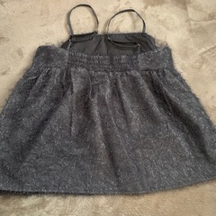 サマンサモスモス　ブルー　Samansa Mos2 ラメフェザーキャミビスチェの画像