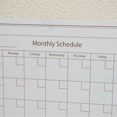 月間スケジュールホワイトボード マグネットの画像