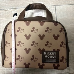 Disney ミッキーマウス バニティポーチ 化粧ポーチ ブラウンの画像