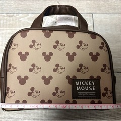 Disney ミッキーマウス バニティポーチ 化粧ポーチ ブラウンの画像