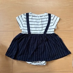 ロンパース　80cm ボーダー柄の画像