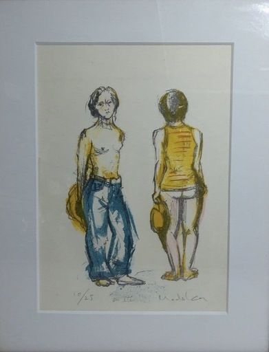 リトグラフ、石版画、自作作品、