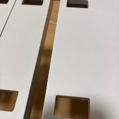 【洗面台下収納ラック／ベージュ】の画像