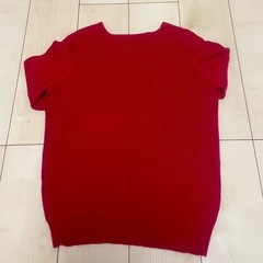 UNITED ARROWS ウール&カシミヤVネックセーター赤色の画像