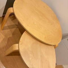 【廃盤品】IKEA SVALSTA ネストテーブル 大小2点セットの画像