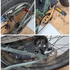 【🐤買取市場 柴田店】R234 ☀️ 大日産業 BLUE POINT ブルーポイント ファットバイク 外装7段変速ギア 迷彩 PR-2640-X7 ⭐ クリーニング済の画像