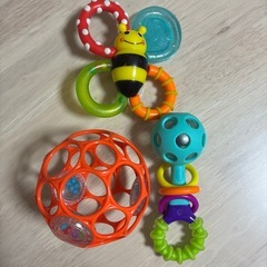 ミキハウス　sassyサッシー　　歯固め　ラトル　ガラガラ　オーボール　アンパンマン　　ベビーおもちゃの画像