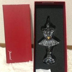 BaccaratマスカレードMasquerade男女　ピエロ ガラス像置物金彩の画像