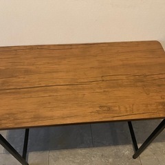 オフィスデスク　400ｘ800ｘ700　木目ダークブラウン　の画像