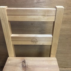 釘を使わない手作り子供用椅子　安心 無塗装 3歳〜5歳向け　高さ約33.5cdの画像