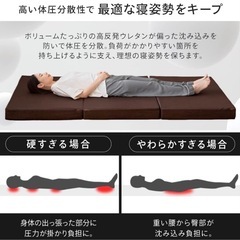 セミダブル　マットレス　固め　美品　高反発ウレタンマットレス 厚さ10cm  ネイビー KUM3-FX10-25D-SDの画像