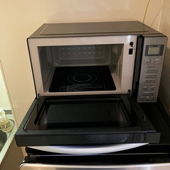 ハイアール　JM-XP2FH18G-XK 電子レンジ URBAN CAFE SERIES（アーバンカフェシリーズ） ステンレスブラック ［18L /50/60Hz］の画像