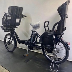 1年保証 ブリヂストン　20インチ　子供乗せ　3人乗り　黒色　電動アシスト自転車 g227の画像