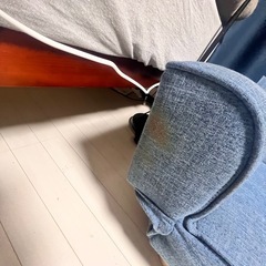 LOWYA 2人掛けソファ ソファーベット ネイビーの画像