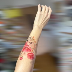 お花タトゥーシール3枚の画像