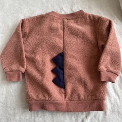 恐竜裏起毛トレーナー 80サイズの画像