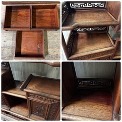 茶箪笥 飾り棚 茶棚 アンティーク レトロ 和風サイドボード 和室 茶室の画像