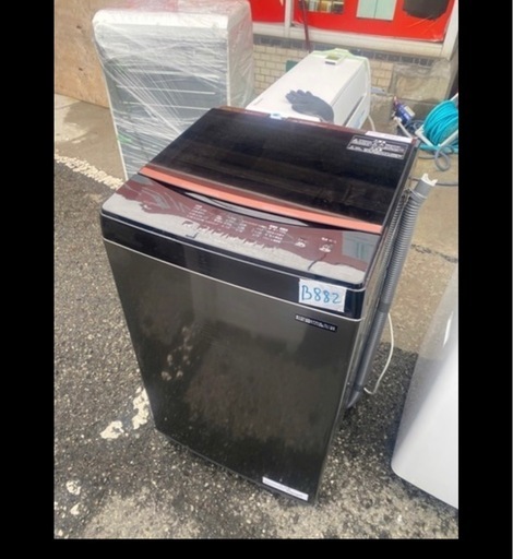 NO B882?福岡市内配送設置無料✨?洗濯機 6kg 設置費込み 部屋干し時間短縮モード ガラストップ 一人暮らし IAW-T605