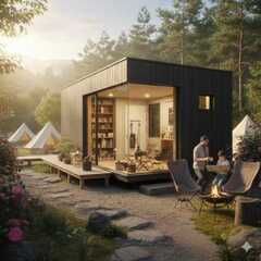 高品質モジュールハウス（モバイルハウス）の画像