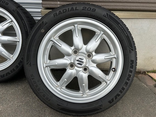 165-55R15 タイヤホイール　25年製深溝　軽自動車　エンケイ軽量ホイール