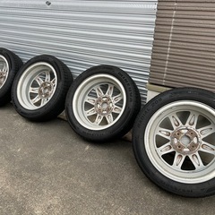165-55R15 タイヤホイール　25年製深溝　軽自動車　エンケイ軽量ホイールの画像
