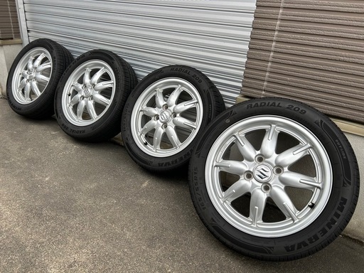 165-55R15 タイヤホイール　25年製深溝　軽自動車　エンケイ軽量ホイール