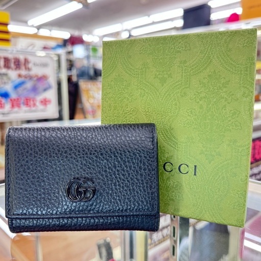 ☆ドリーム荒牧店☆GUCCI グッチ 3つ折り財布 644407 ブラック