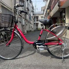 パナソニック 電動アシスト自転車 ピンクの画像