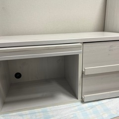 リビングユニット収納シリーズ テレビ台 (ローボード 幅90cm WH) の画像