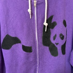 enjoi エンジョイ ジップパーカー パンダ パープル 紫　Mの画像
