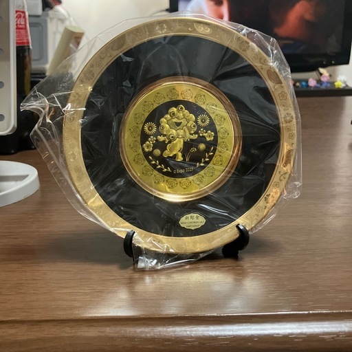 ミャクミャク新彫金飾り皿