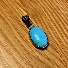 ターコイズ◎シルバー925 ペンダントトップ ネックレスの画像