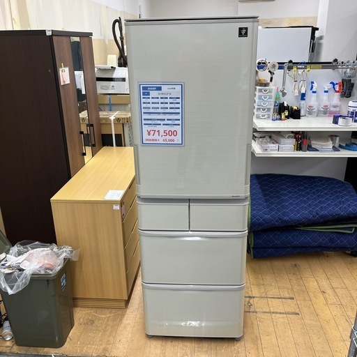 SHARP シャープ ノンフロン冷凍冷蔵庫 SJ-W411F-N 2020年製 定格内容積412L 5ドア 冷蔵庫 のご紹介です！