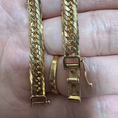 k18 20面カットトリプル 喜平ブレスレット 18.7g 18cmの画像