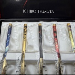 未使用品 美人画 作家 鶴田一郎 デザイン コーヒー スプーン 5本 2セット ひと雫 金仕上 カトラリー ステンレス製 アート ICHIRO TSURUTA の画像