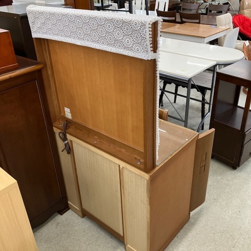 坂2602-1386 府中家具 ドレッサー 鏡台 椅子セット キズ汚れ有り