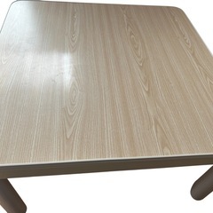 リバーシブル ローテーブル（白×木目）継ぎ目なしの画像