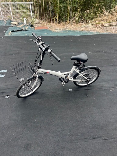 PANGAEA TOUGH 折りたたみ自転車 20インチ 6段変速 前カゴ付き