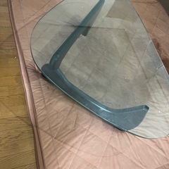 無料楕円型センターガラステーブルの画像