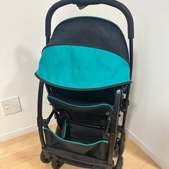 西松屋 ベビーカー ブラック×グリーン の画像