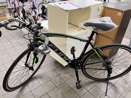 ?新品未使用品?700Cロードバイク?21テクノロジー?FUNN シマノ14段ギア  黒緑?1624