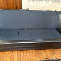 【市川市】３人掛けソファ　カバー付きの画像