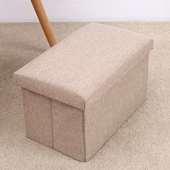 収納スツール　ベージュの画像